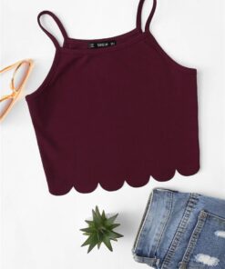 Women’s Burgundy Short Cami Top Camisoles & Thermals FASHION & STYLE cb5feb1b7314637725a2e7: Red 