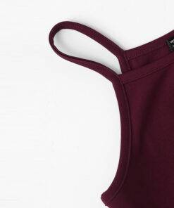 Women’s Burgundy Short Cami Top Camisoles & Thermals FASHION & STYLE cb5feb1b7314637725a2e7: Red 