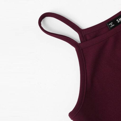 Women’s Burgundy Short Cami Top Camisoles & Thermals FASHION & STYLE cb5feb1b7314637725a2e7: Red