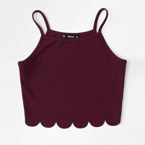 Women’s Burgundy Short Cami Top Camisoles & Thermals FASHION & STYLE cb5feb1b7314637725a2e7: Red