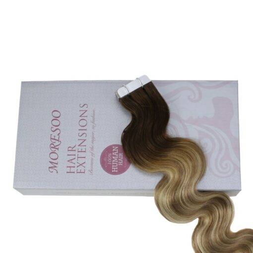 Ombre Body Wave Tape-In Remy Human Hair Extensions Set BEAUTY & SKIN CARE Hair Extension & Wigs cb5feb1b7314637725a2e7: Blonde / Brown