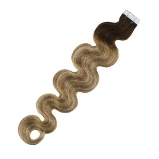 Ombre Body Wave Tape-In Remy Human Hair Extensions Set BEAUTY & SKIN CARE Hair Extension & Wigs cb5feb1b7314637725a2e7: Blonde / Brown