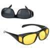 UV Protecting and Night Vision Sunglasses FASHION & STYLE Sunglasses & Frames a1fa27779242b4902f7ae3: Gray Lens for Day Vision|Yellow Lens for Night Vision