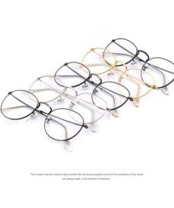 Oval Retro Glasses Frames FASHION & STYLE Sunglasses & Frames b355aebd2b662400dcb0d5: Black|Bronze|Gold|Gray|Silver 