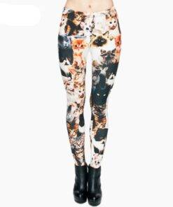 Women’s Cat Printed Leggings FASHION & STYLE Jeans & Jeggings cb5feb1b7314637725a2e7: 1 