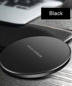 LED Frame Wireless Charger Pad Mobile Accessories PHONES & GADGETS cb5feb1b7314637725a2e7: Black 