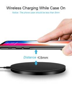 LED Frame Wireless Charger Pad Mobile Accessories PHONES & GADGETS cb5feb1b7314637725a2e7: Black 