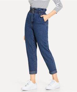 Women’s High Waist Rolled Jeans FASHION & STYLE Jeans & Jeggings cb5feb1b7314637725a2e7: Blue|Dark Blue|Light Blue 