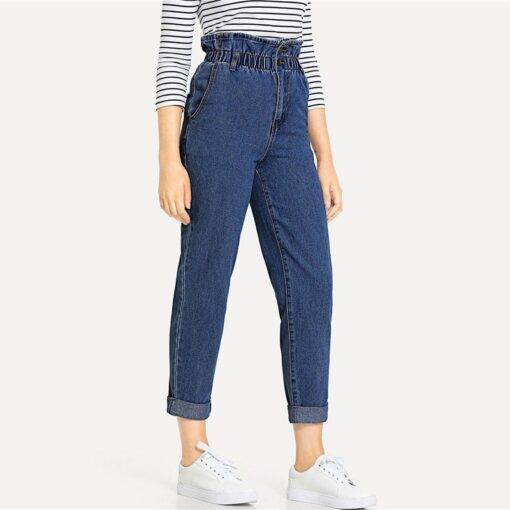 Women’s High Waist Rolled Jeans FASHION & STYLE Jeans & Jeggings cb5feb1b7314637725a2e7: Blue|Dark Blue|Light Blue