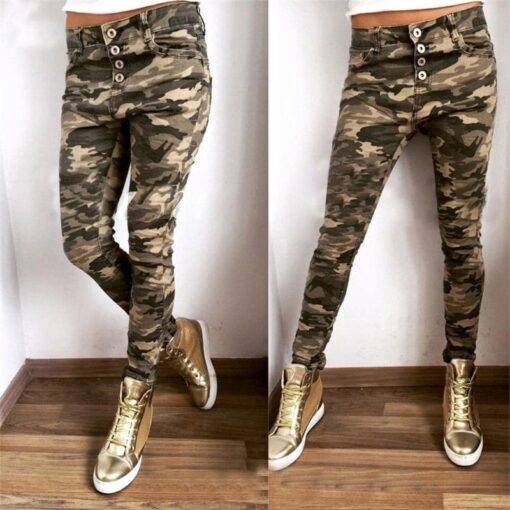 Women’s Military Army Camouflage Jeans FASHION & STYLE Jeans & Jeggings cb5feb1b7314637725a2e7: Army Green