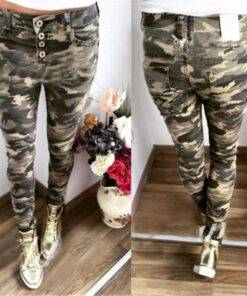 Women’s Military Army Camouflage Jeans FASHION & STYLE Jeans & Jeggings cb5feb1b7314637725a2e7: Army Green 