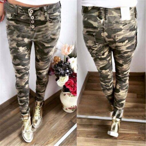 Women’s Military Army Camouflage Jeans FASHION & STYLE Jeans & Jeggings cb5feb1b7314637725a2e7: Army Green