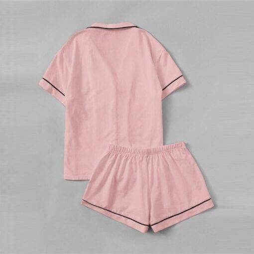 Women’s Striped Design Two Piece Pajama Set FASHION & STYLE Sleepwear cb5feb1b7314637725a2e7: Pink