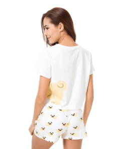 Women’s Dog Printed Pajamas FASHION & STYLE Sleepwear cb5feb1b7314637725a2e7: White 