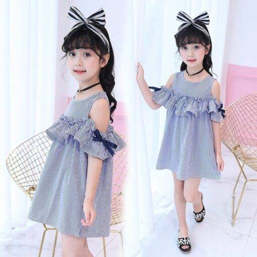 Girl’s Summer Striped Polyester Dress Children & Baby Fashion FASHION & STYLE a1fa27779242b4902f7ae3: 1|2|3|4