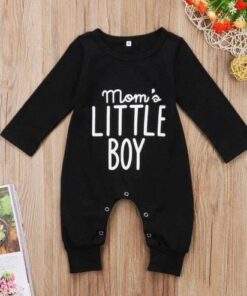 Boy’s Mom’s Little Boy Printed Jumpsuit Children & Baby Fashion FASHION & STYLE 6f6cb72d544962fa333e2e: 12M|18M|3M|9M 