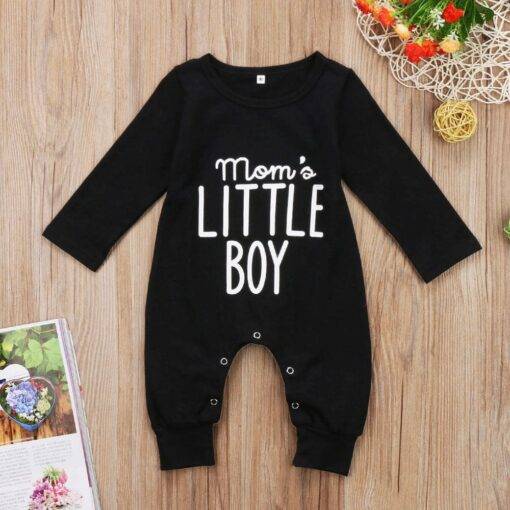 Boy’s Mom’s Little Boy Printed Jumpsuit Children & Baby Fashion FASHION & STYLE 6f6cb72d544962fa333e2e: 12M|18M|3M|9M