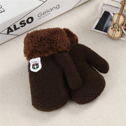 Extra Warm Knitted Gloves Children & Baby Fashion FASHION & STYLE cb5feb1b7314637725a2e7: Beige|Black|Dark Coffee|Gray|Green|Navy Blue