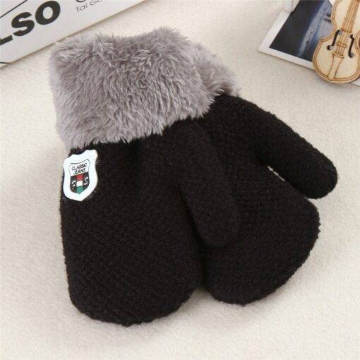 Extra Warm Knitted Gloves Children & Baby Fashion FASHION & STYLE cb5feb1b7314637725a2e7: Beige|Black|Dark Coffee|Gray|Green|Navy Blue