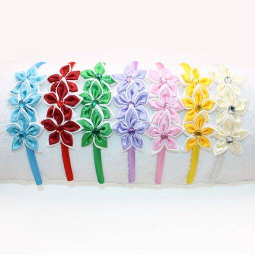 Fashion Floral Silky Girl’s Headband Children & Baby Fashion FASHION & STYLE cb5feb1b7314637725a2e7: Black|Blue|Green|Lavender|Pink|Red|Rose Red|White|Yellow