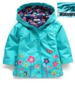 Girl’s Bright Floral Nylon Jacket Children & Baby Fashion FASHION & STYLE cb5feb1b7314637725a2e7: Black|Blue|Dark Blue|Dark Green|Green|Lavender|Pink|Red|Rose Red|Yellow 