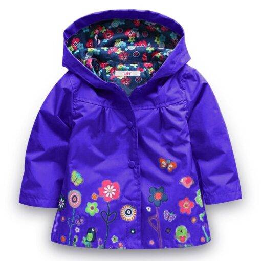 Girl’s Bright Floral Nylon Jacket Children & Baby Fashion FASHION & STYLE cb5feb1b7314637725a2e7: Black|Blue|Dark Blue|Dark Green|Green|Lavender|Pink|Red|Rose Red|Yellow