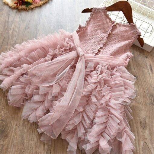 Baby Girl’s Ruffled Ball Gown Dress Children & Baby Fashion FASHION & STYLE cb5feb1b7314637725a2e7: Pink|White