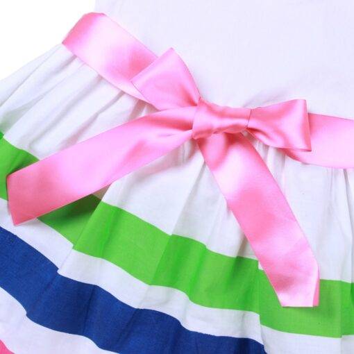 Baby Girl’s Striped Bow Embellished Dress Children & Baby Fashion FASHION & STYLE cb5feb1b7314637725a2e7: Blue / White|Pink + White|Red / White