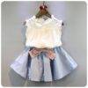 Vintage Girl’s Lace Summer Suit Children & Baby Fashion FASHION & STYLE cb5feb1b7314637725a2e7: Multi|Sky Blue|White