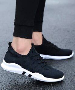 Women’s Breathable Lace-Up Sneakers SHOES, HATS & BAGS Sports Shoes & Floaters cb5feb1b7314637725a2e7: Black|Black and White|Gray|White 