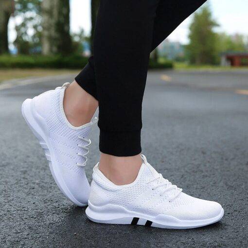 Women’s Breathable Lace-Up Sneakers SHOES, HATS & BAGS Sports Shoes & Floaters cb5feb1b7314637725a2e7: Black|Black and White|Gray|White