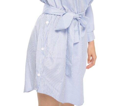 Women’s Blue Striped Shirt Dress Dresses & Jumpsuits FASHION & STYLE cb5feb1b7314637725a2e7: Blue