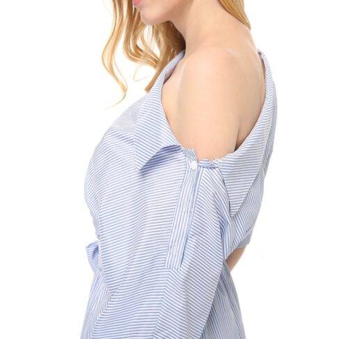 Women’s Blue Striped Shirt Dress Dresses & Jumpsuits FASHION & STYLE cb5feb1b7314637725a2e7: Blue