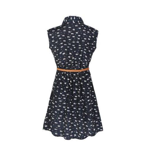 Women’s Cat Patterned Dress with Belt Dresses & Jumpsuits FASHION & STYLE 6f6cb72d544962fa333e2e: L|M|S|XL