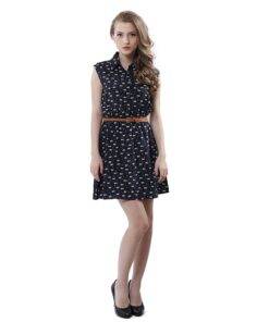 Women’s Cat Patterned Dress with Belt Dresses & Jumpsuits FASHION & STYLE 6f6cb72d544962fa333e2e: L|M|S|XL 