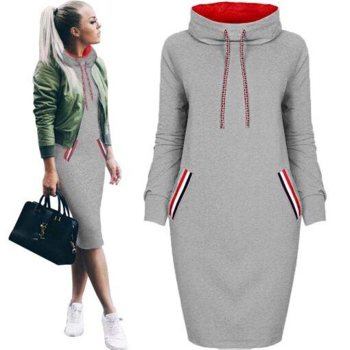 Women’s Sport Style Striped Trim Dress Dresses & Jumpsuits FASHION & STYLE cb5feb1b7314637725a2e7: Black|Blue|Gray|Navy|Pink|Red