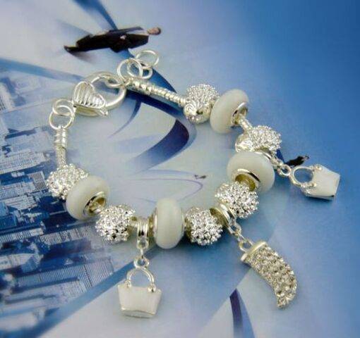 Women’s White Charm Bracelet Bracelets & Bangles JEWELRY & ORNAMENTS Pearls & Gemstones Item Type: Bracelets