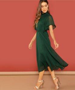 Green Casual Style Elegant Dress Dresses & Jumpsuits FASHION & STYLE cb5feb1b7314637725a2e7: Green 