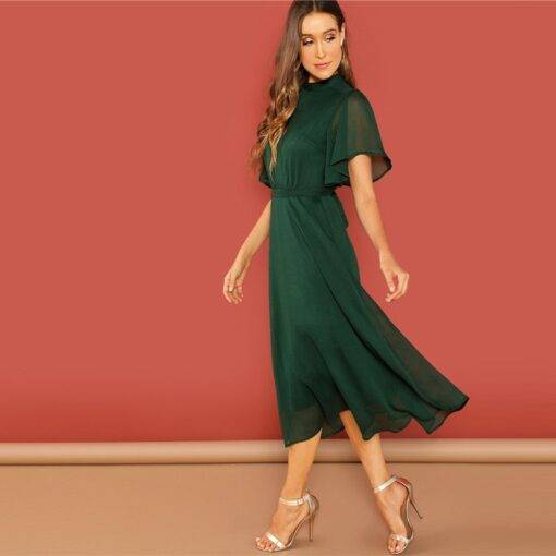 Green Casual Style Elegant Dress Dresses & Jumpsuits FASHION & STYLE cb5feb1b7314637725a2e7: Green