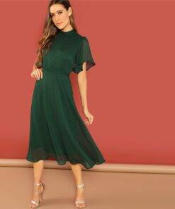 Green Casual Style Elegant Dress Dresses & Jumpsuits FASHION & STYLE cb5feb1b7314637725a2e7: Green 