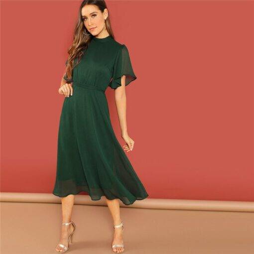 Green Casual Style Elegant Dress Dresses & Jumpsuits FASHION & STYLE cb5feb1b7314637725a2e7: Green