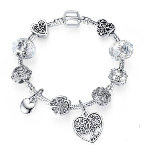 Women’s Silver Plated Heart Charm Bracelet Bracelets & Bangles JEWELRY & ORNAMENTS Pearls & Gemstones ba2a9c6c8c77e03f83ef8b: 18 cm / 7.09 inch|19 cm / 7.48 inch|20 cm / 7.87 inch