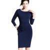 Exquisite Elegant Casual Cotton Women’s Pencil Dress Dresses & Jumpsuits FASHION & STYLE cb5feb1b7314637725a2e7: Blue|Burgundy|Dark Blue|Red