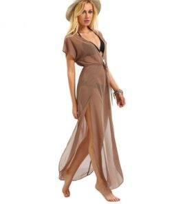 Fashion Bohemian Transparent Women’s Beach Dress Dresses & Jumpsuits FASHION & STYLE cb5feb1b7314637725a2e7: Khaki