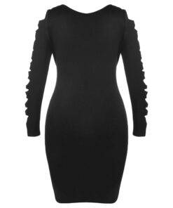 Women’s Plus Size Cut Out Ripped Black Dress Dresses & Jumpsuits FASHION & STYLE cb5feb1b7314637725a2e7: Black|Red Wine 