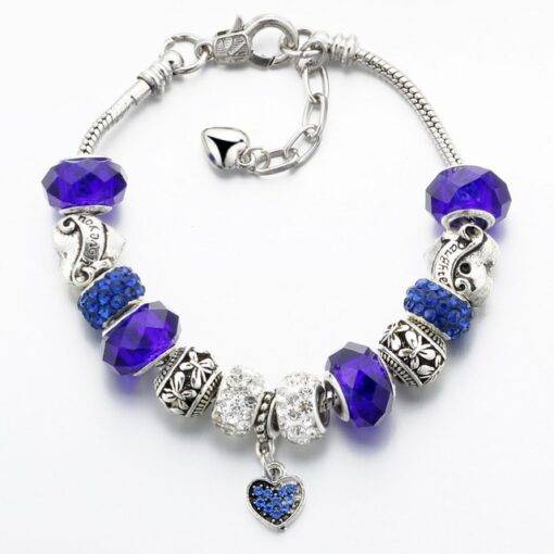 Women’s Glass Charm Bracelet Bracelets & Bangles JEWELRY & ORNAMENTS Pearls & Gemstones cb5feb1b7314637725a2e7: Blue|Pink|Purple|Red|White