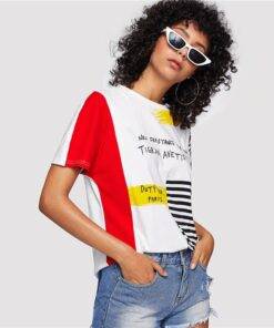 Women’s Colorful Summer T-Shirt Dresses & Jumpsuits FASHION & STYLE cb5feb1b7314637725a2e7: Multicolor 