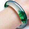 Fusion Natural Jade Bangle Bracelet Bracelets & Bangles JEWELRY & ORNAMENTS Pearls & Gemstones 6f6cb72d544962fa333e2e: L 62 mm|M 60 mm|S 58 mm