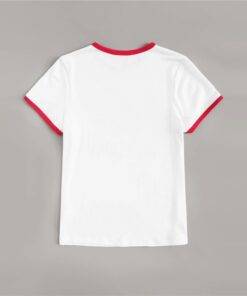 Women’s Kawaii Cartoon Printed T-Shirt Dresses & Jumpsuits FASHION & STYLE cb5feb1b7314637725a2e7: White 