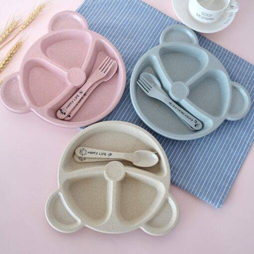 Cartoon Bear Shaped Dinnerware 3 pcs/Set Baby Toys & Gadgets PHONES & GADGETS cb5feb1b7314637725a2e7: Beige|Blue|Pink